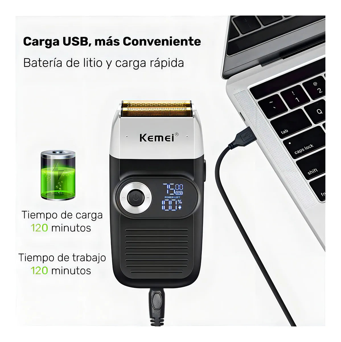 maquina afeitadora kemei km-2026