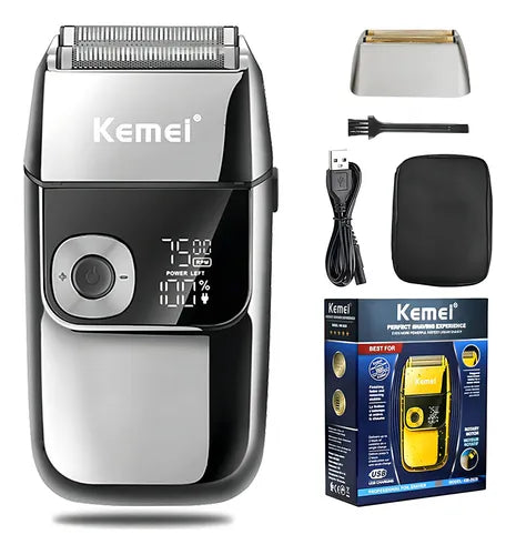 maquina afeitadora kemei KM-2028 plateada