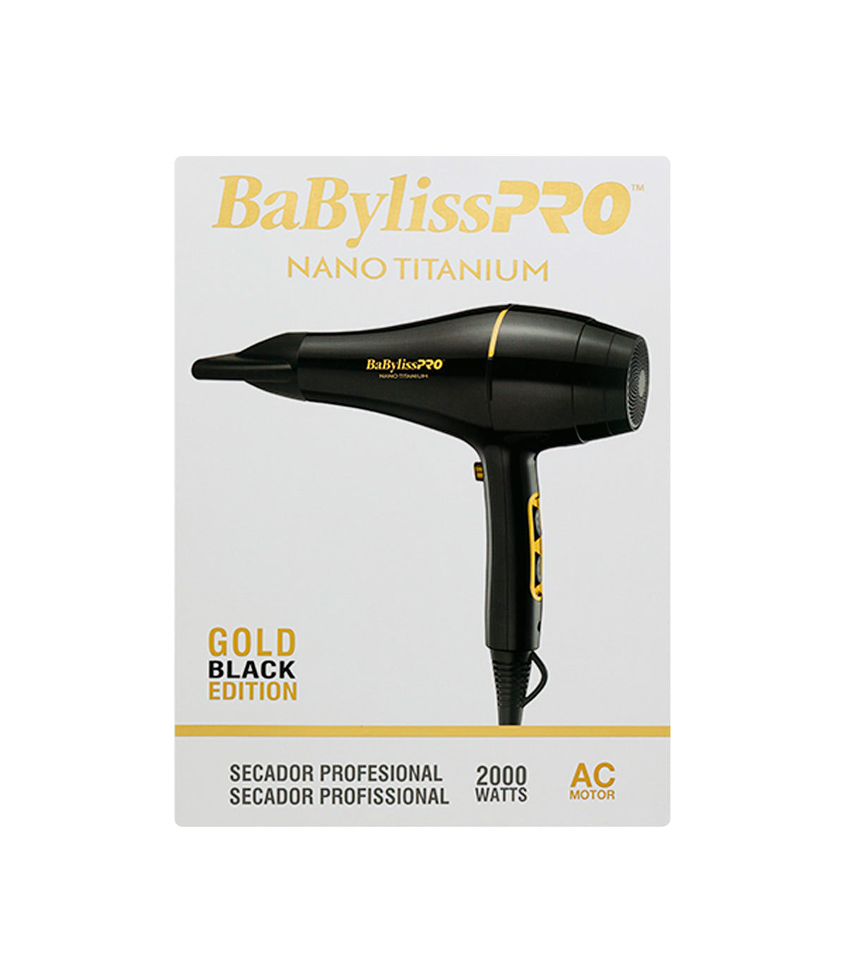 secador babyliss black/gold