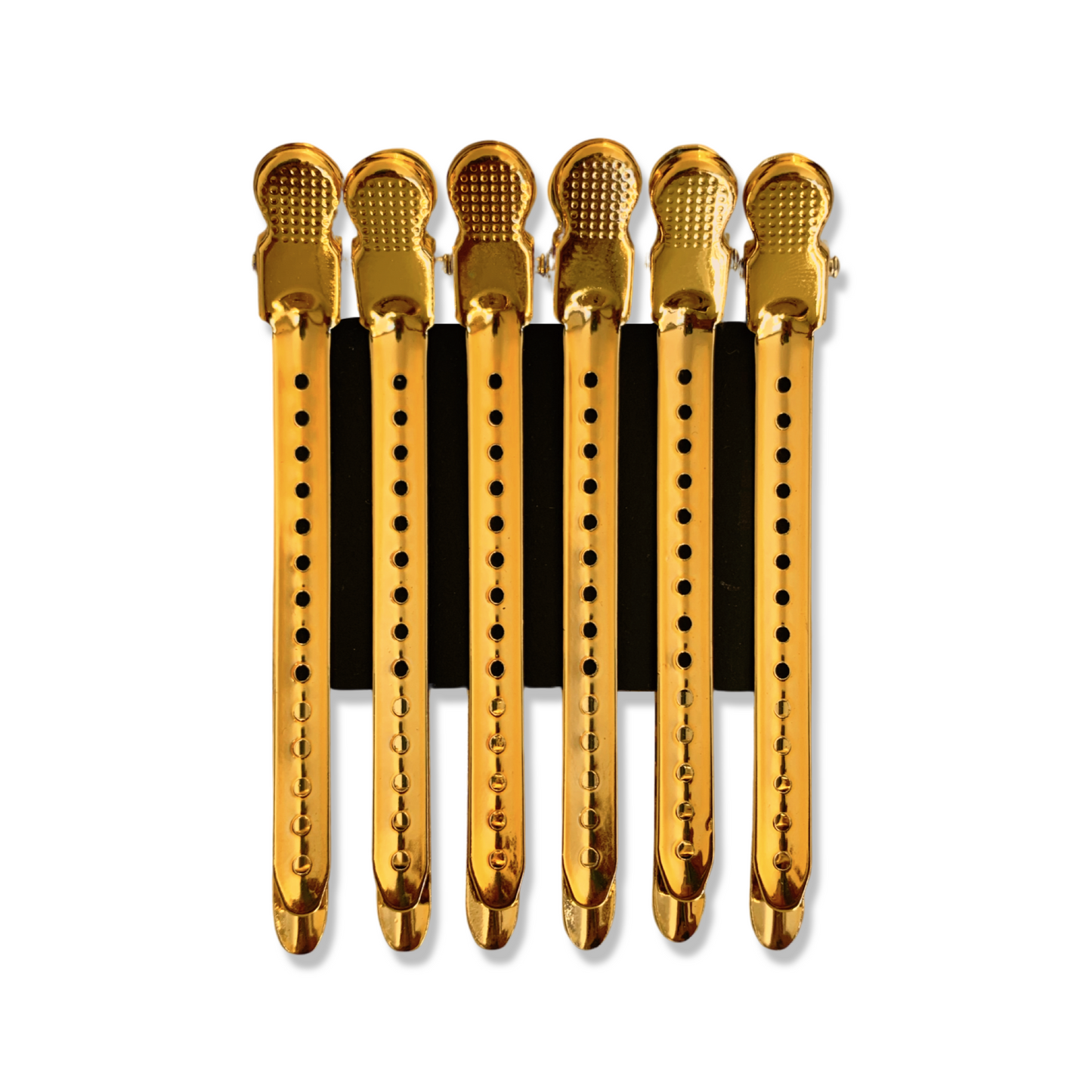 Pinzas metálicas 12 unidades gold