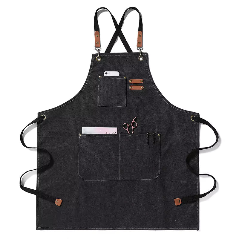 pechera barberia/peluqueria negro
