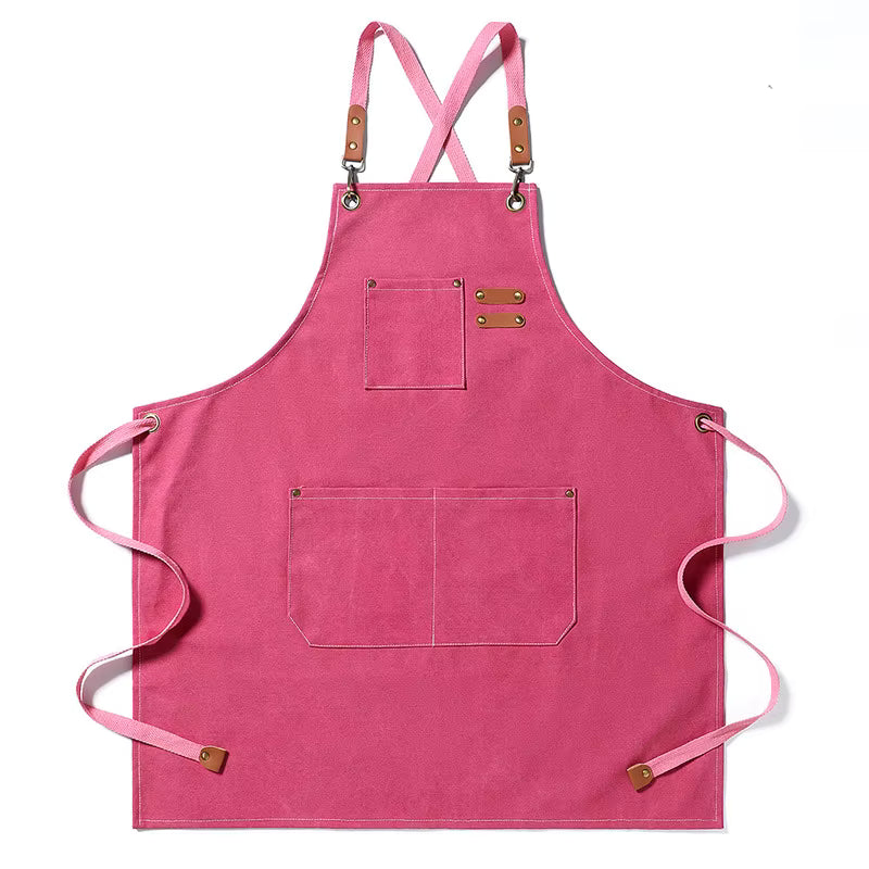 pechera barberia/peluqueria rosa
