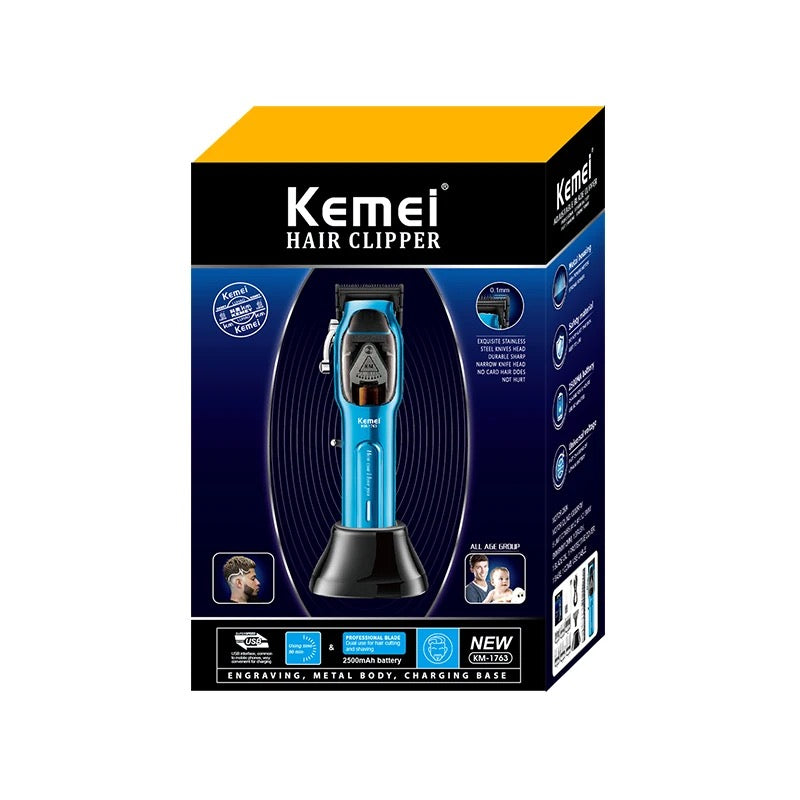 cortadora de pelo kemei km-1763 azul